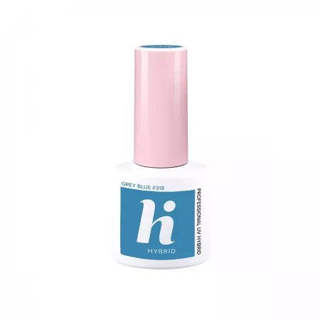 hi hybrid, lakier hybrydowy, 5ml, #318 Grey Blue