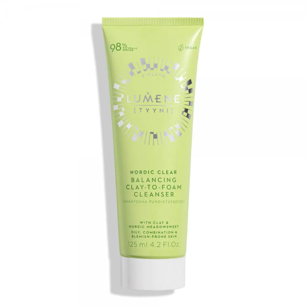 Lumene Nordic Clear [TYYNI], normalizująca kremowa pianka do mycia twarzy, 125ml