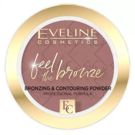 Eveline Feel The Bronze, puder brązujący i kontrujący, 02 Chocolate Cake, 4g