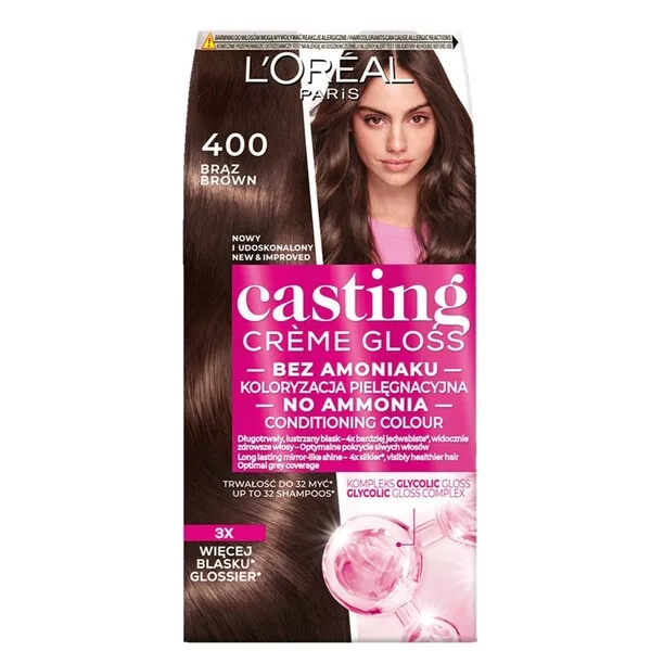 L'Oreal Paris Casting Crème Gloss Farba do włosów 400 Brąz