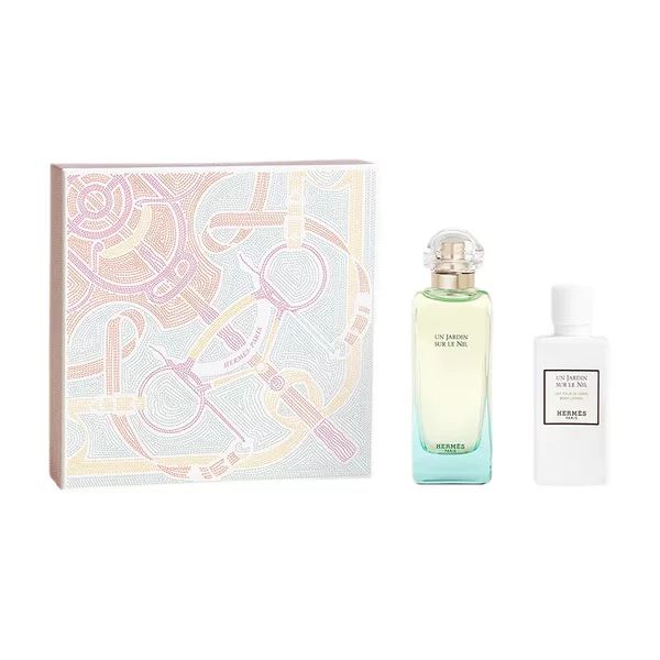 Hermes Un Jardin Sur Le Nil zestaw woda toaletowa spray 100ml + balsam do ciała 80ml (U)