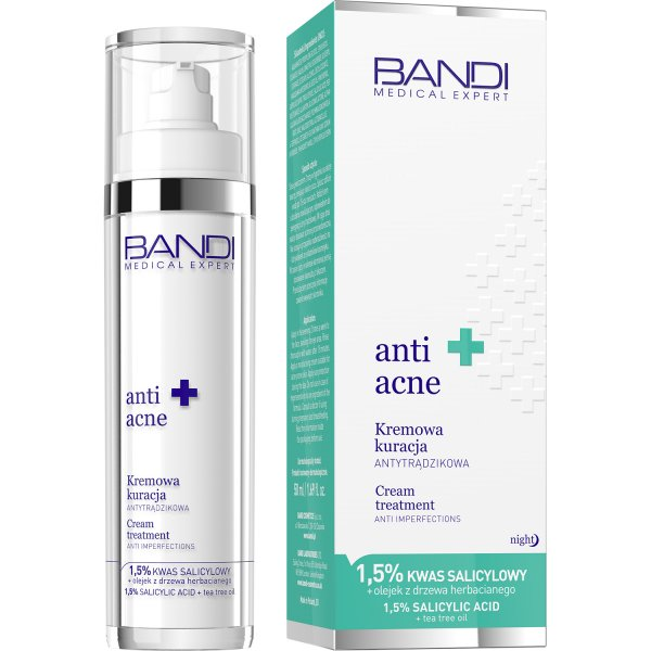 Bandi Medical Expert, Anti Acne, kremowa kuracja antytrądzikowa, 50ml
