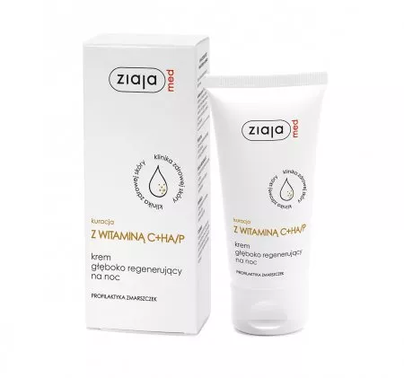 Ziaja Med Kuracja ochronna z witaminą C, ha/p krem głęboko regenerujący na noc, 50ml