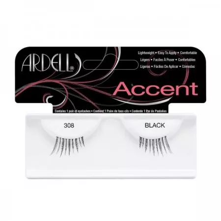 Ardell Rzęsy i akcesoria Accent 308 1 para sztucznych rzęs Black