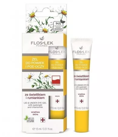 FlosLek Żel do powiek i pod oczy ze świetlikiem i rumiankiem 15ml