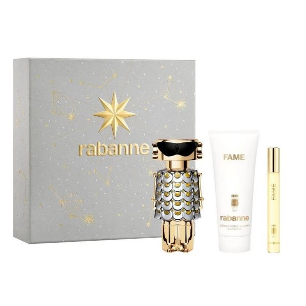 Paco Rabanne Fame zestaw woda perfumowana spray 80ml + balsam do ciała 100ml + woda perfumowana spray 10ml (W)