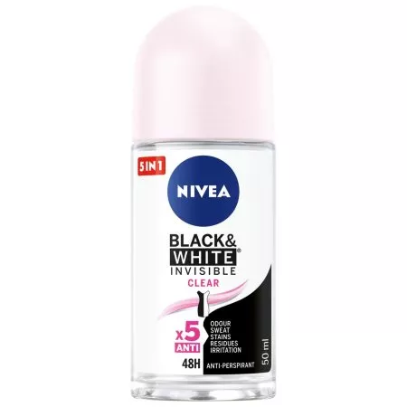 Nivea Black&White Invisible Clear antyperspirant w kulce 50ml (W)