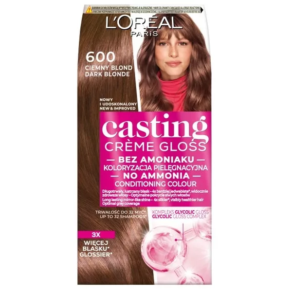 L'Oreal Paris Casting Crème Gloss Farba do włosów 600 Ciemny blond