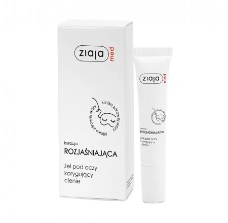 Ziaja Med Kuracja Pod Oczy, rozjaśniający żel pod oczy korygujący cienie, 15ml