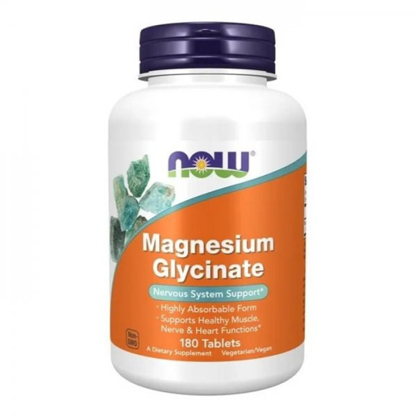 Now Foods Magnesium Glycinate 400mg cytrynian magnezu suplement diety 180 kapsułek