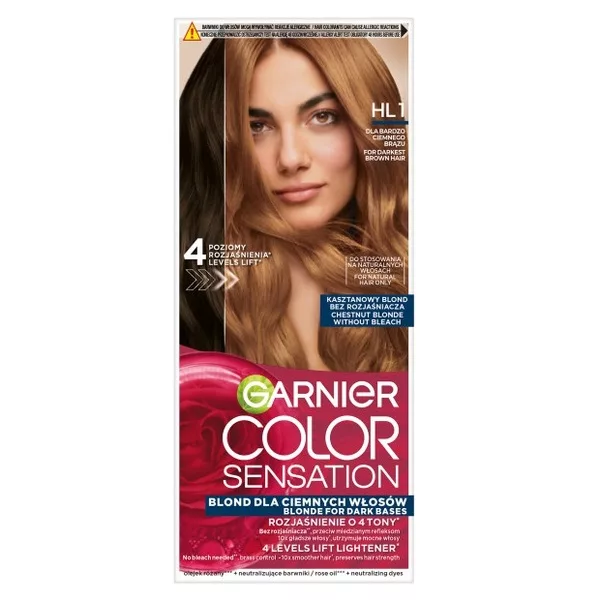 Garnier Color Sensation trwała farba do włosów HL1 Kasztanowy Blond
