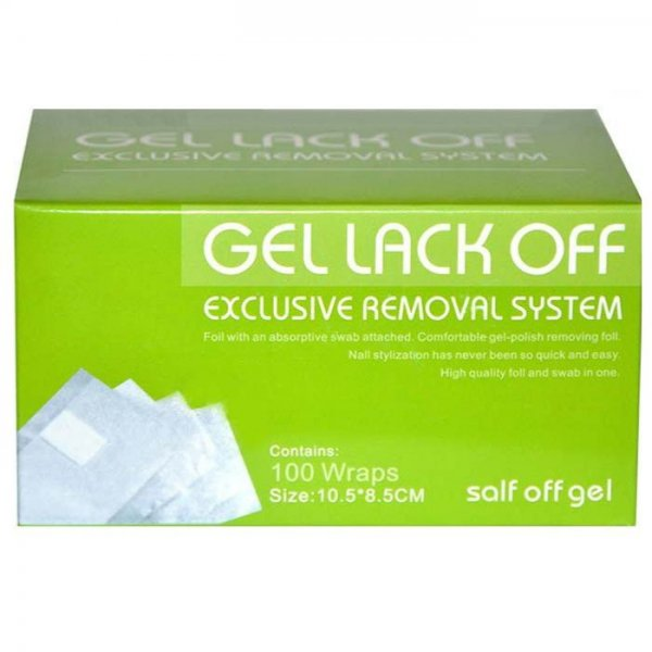 Sunone Gel Lack Off folia do usuwania hybryd 100szt