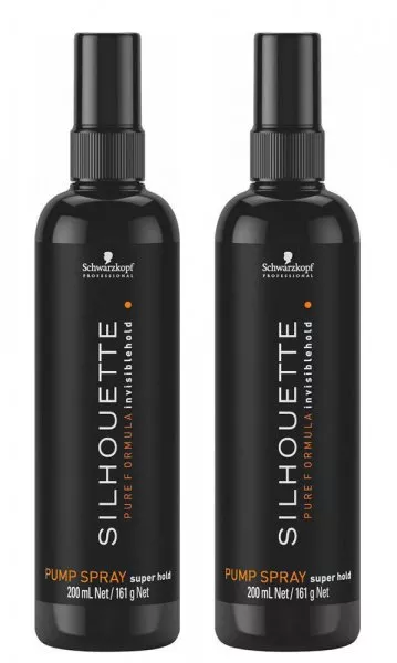 Schwarzkopf Silhouette Pump, bardzo mocno utrwalający lakier w atomizerze, wielopak 2x200ml