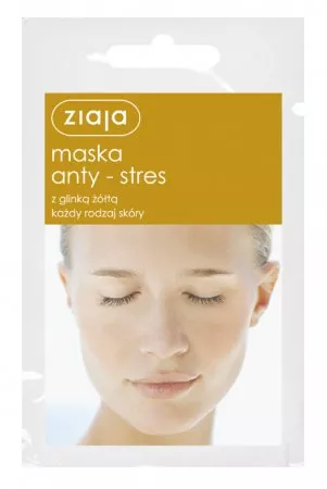 Ziaja, maska anty-stres z glinką żółtą, 7ml