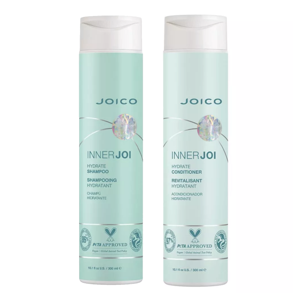 Joico Innerjoi, wegański zestaw nawilżający włosy, szampon + odżywka