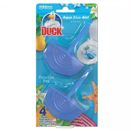 Duck Aqua Blue 4w1 Paradise Bay - podwójna zawieszka do toalet, 2szt.