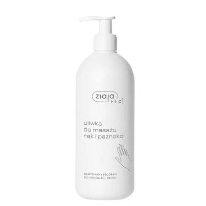 Ziaja Pro, oliwka do masażu rąk i paznokci z olejem z bawełny, 500ml