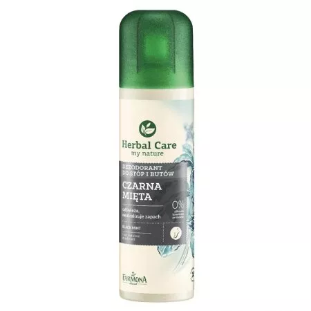 Farmona Herbal Care Czarna Mięta, odświeżający dezodorant do stóp i butów, 150ml (U)