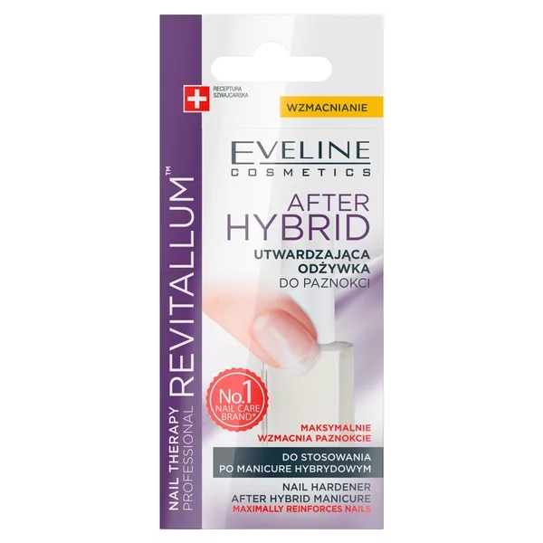 Eveline Nail Therapy Professional, odżywka do paznokci utwardzająca, revitalum after hybrid, 12ml