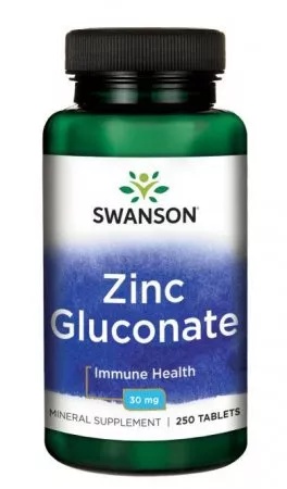 Swanson, cynk (glukonian), 250 tabletek