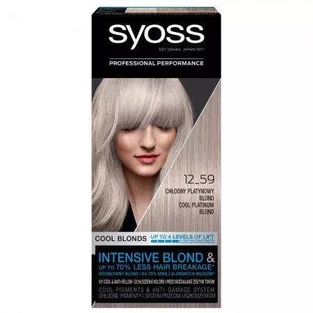 Syoss, Cool Blonds rozjaśniacz do włosów 12-59 Chłodny Platynowy Blond