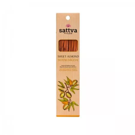 Sattva Natural Indian Incense naturalne indyjskie kadzidełko Słodki Migdał 15szt