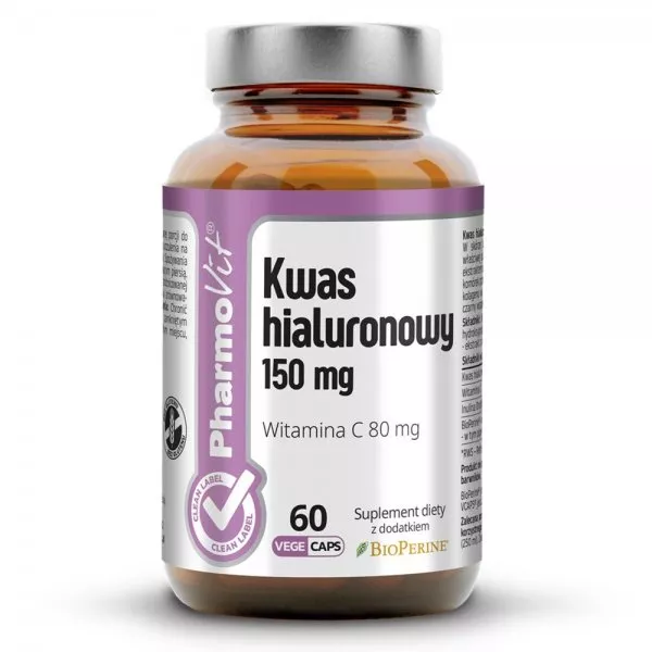Pharmovit Kwas hialuronowy 150mg suplement diety 60 kapsułek