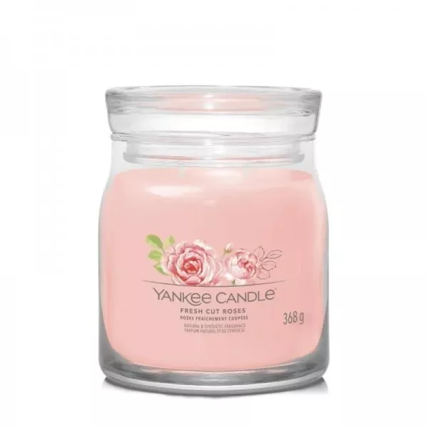Yankee Candle Średnia świeca zapachowa Fresh Cut Roses 368g