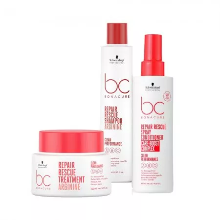 Schwarzkopf BC Repair Rescue, zestaw regenerujący, szampon + odżywka w sprayu + maska