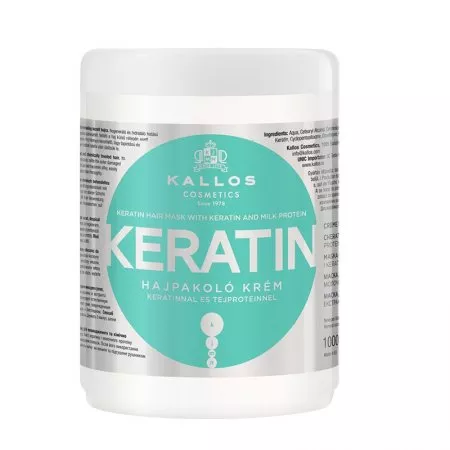 Kallos KJMN Keratin maska do włosów z keratyną i proteinami mlecznymi 1000ml