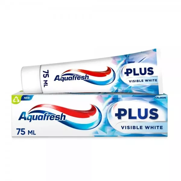 Aquafresh Plus Visible White pasta do zębów z fluorem 75ml