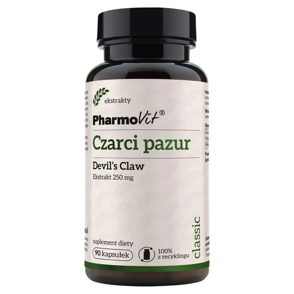 Pharmovit Czarci pazur 250 mg suplement diety 90 kapsułek