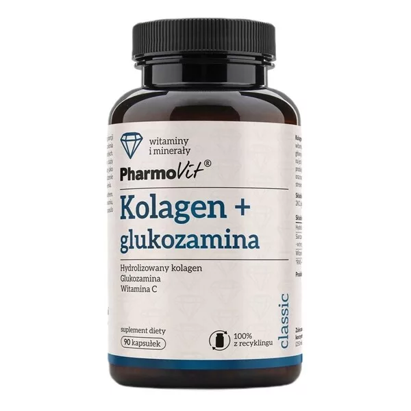 Pharmovit Kolagen + glukozamina suplement diety 90 kapsułek