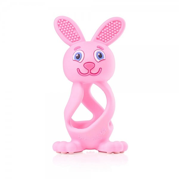 Brush-Baby Bobbie Bunny Teether zabawka-gryzak dla niemowląt Rose Pink