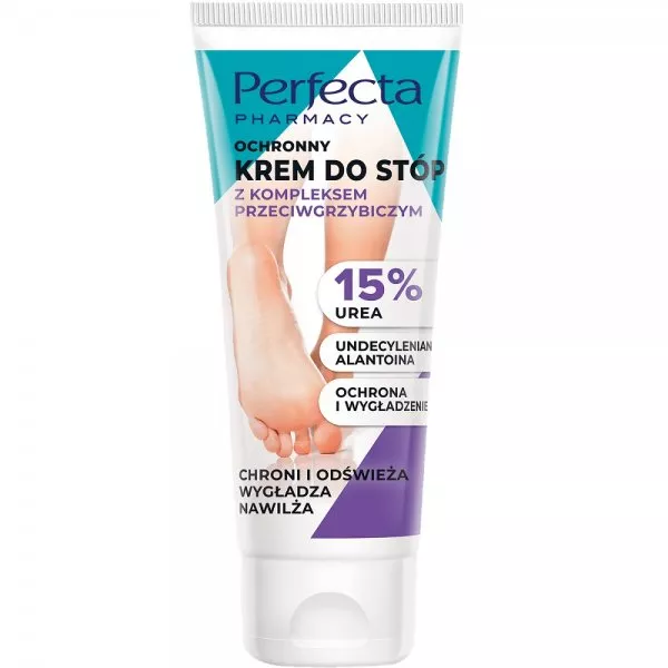 Perfecta Pharmacy ochronny krem do stóp z kompleksem przeciwgrzybicznym 15% urea 80ml