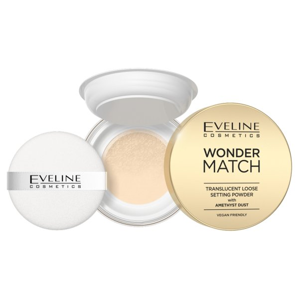 Eveline Cosmetics Wonder Match, Puder utrwalający z ametystowym pyłkiem, 6g