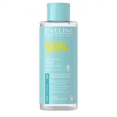 Eveline Cosmetics Perfect Skin.acne, Seboregulujący tonik zwężający pory, 150ml
