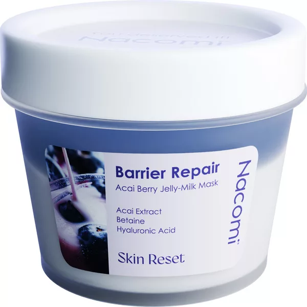 Nacomi Acai Berry Jelly-Milk Mask Barrier Repair, maska do twarzy na zaczerwienioną skórę, 80ml
