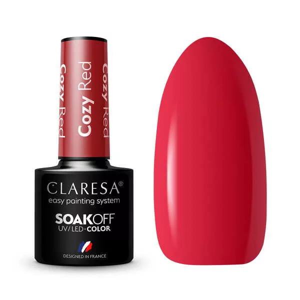 Claresa, Lakier hybrydowy, COZY RED, 5g