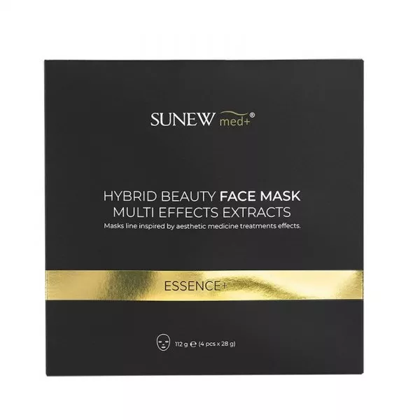 SunewMed+ Essence+ Hybrid Beauty Face Mask hybrydowa maska z peptydami i śluzem ślimaka 4x28g