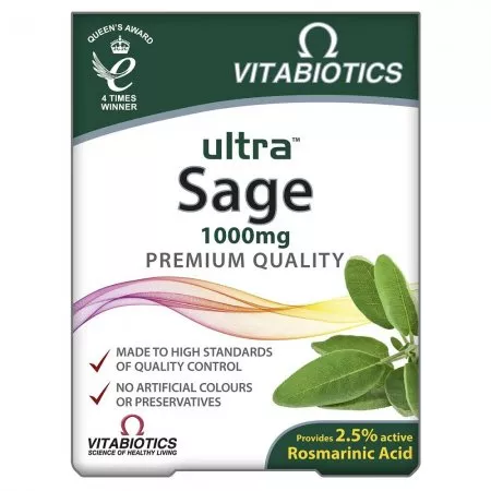 Vitabiotics Ultra Sage suplement diety z szałwią 30 tabletek