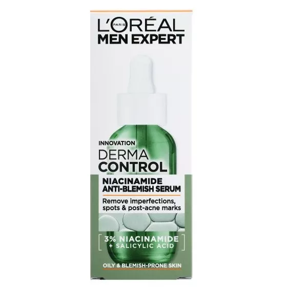 L'Oreal Paris Men Expert Derma Control serum przeciw niedoskonałościom z niacynamidem 30ml