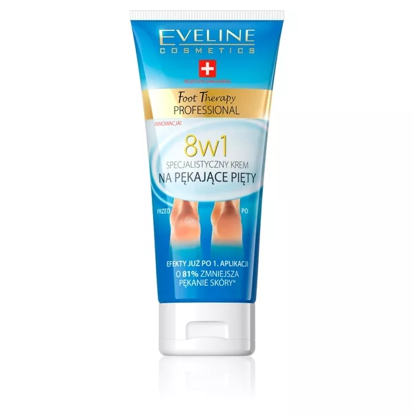 Eveline Foot Therapy Professional, specjalistyczny krem na pękające pięty 8w1, 100ml
