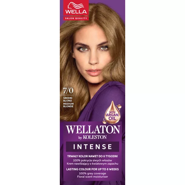 Wella Wellaton, farba do włosów, Średni Blond, 7/0, 100ml