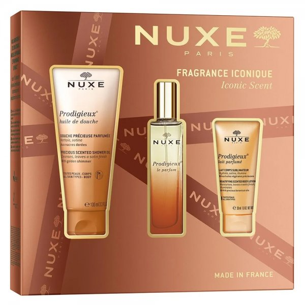 Nuxe Iconic Scent zestaw perfumy 30ml + olejek pod prysznic 100ml + perfumowane mleczko do ciała 30ml (W)