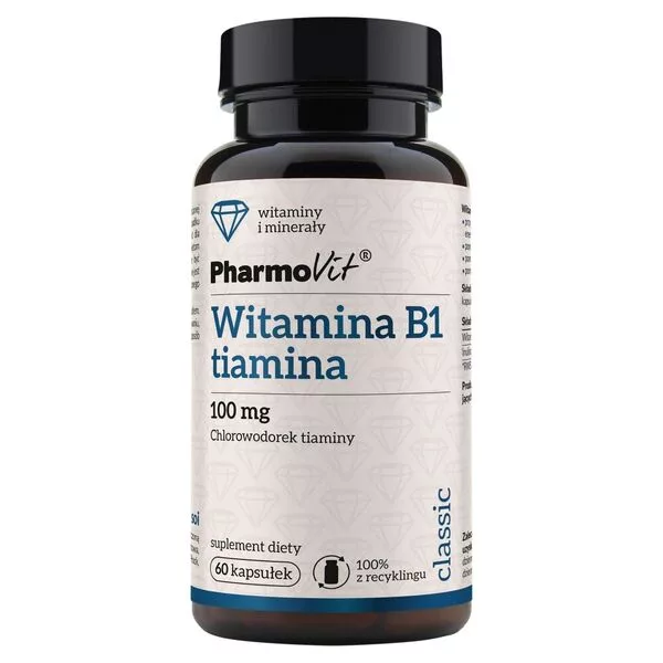 Pharmovit Witamina B1 tiamina 100 mg suplement diety 60 kapsułek