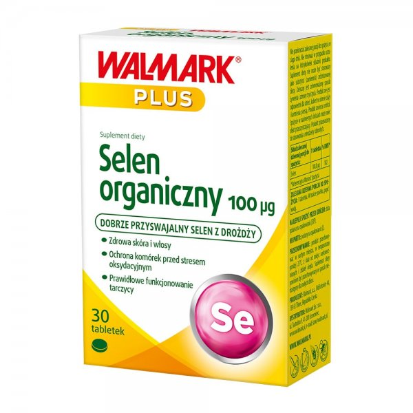 Walmark Selen organiczny 100µg suplement diety 30 tabletek