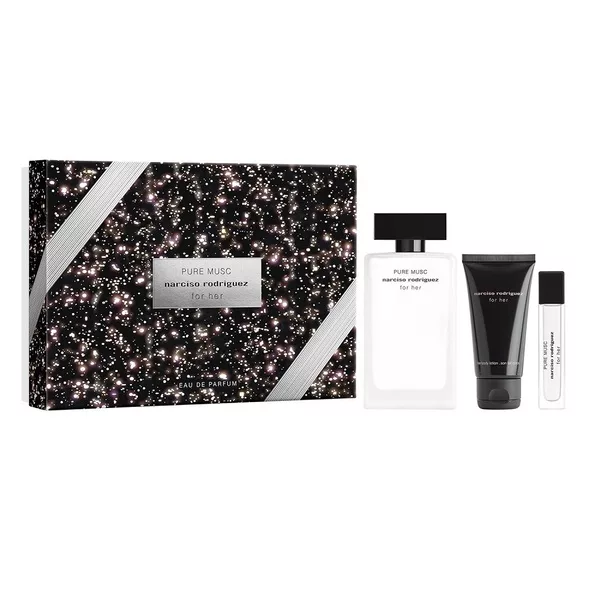 Narciso Rodriguez Pure Musc For Her zestaw woda perfumowana spray 100ml + balsam do ciała 50ml + woda perfumowana spray 10ml (W)