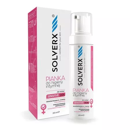 Solverx Sensitive Skin pianka do higieny intymnej dla kobiet 200ml