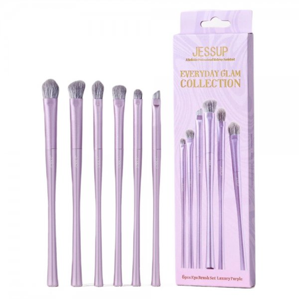 Jessup Luxury Purple Eye Brush Set zestaw pędzli do makijażu oczu T516 6szt.